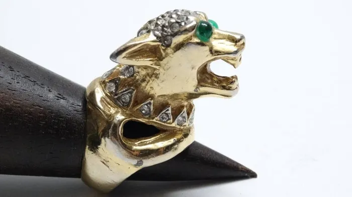 Vintage Medieval Panther Cocktail Ring Vintage by Misty Rings