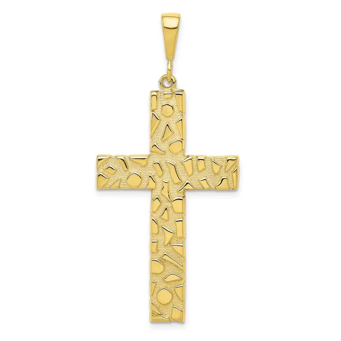 WB Choice Jewelry 10k Polished Nugget Cross PendantWBC10C306 Necklaces