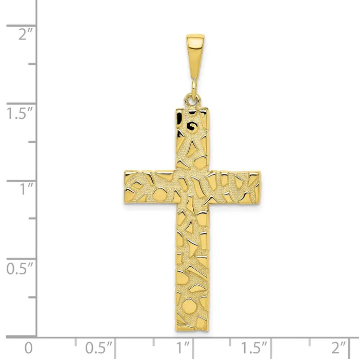 WB Choice Jewelry 10k Polished Nugget Cross PendantWBC10C306 Necklaces WB Choice Jewelry 10k Polished Nugget Cross PendantWBC10C306 Necklaces