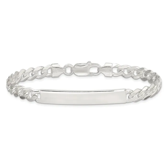 WB Choice Jewelry Bracelets Sterling Silver Curb Link ID BraceletWBCQCD1808