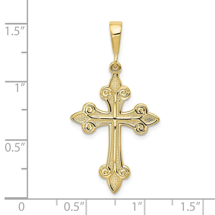 WB Choice Jewelry Necklaces 10k Fleur de Lis Cross PendantWBC10C2712 WB Choice Jewelry Necklaces 10k Fleur de Lis Cross PendantWBC10C2712