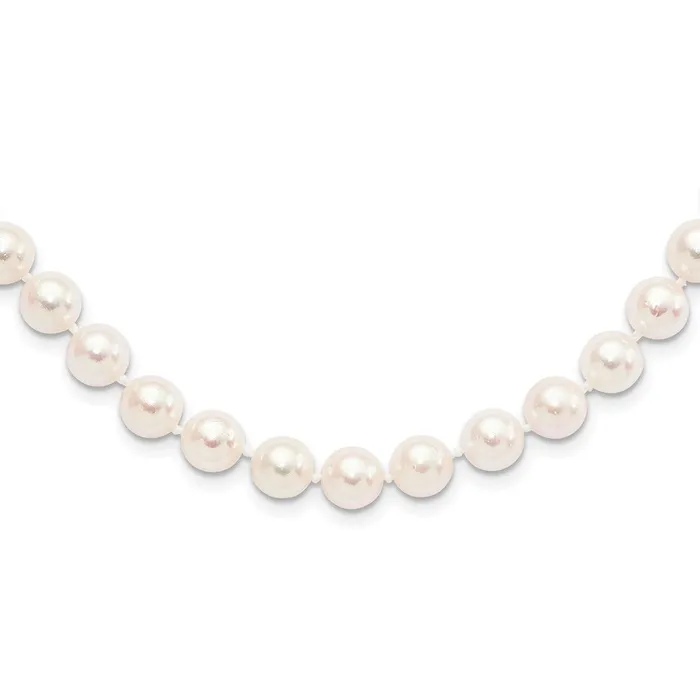 WB Choice Jewelry Necklaces 14k 89mm Round White Saltwater Akoya Cultured Pearl NecklaceWBCPL80AA18 WB Choice Jewelry Necklaces 14k 89mm Round White Saltwater Akoya Cultured Pearl NecklaceWBCPL80AA18