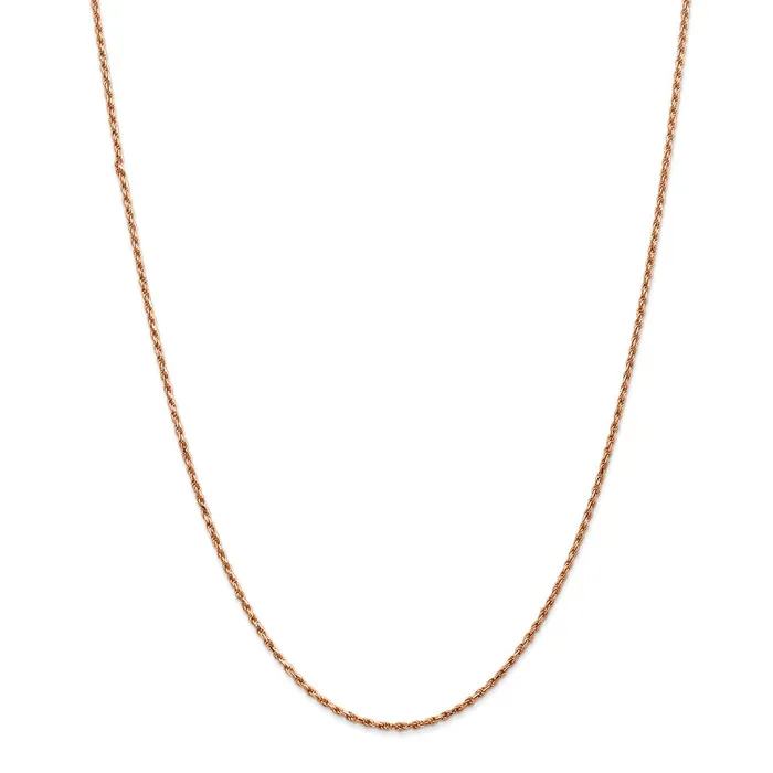 WB Choice Jewelry Necklaces 14k Rose Gold 18mm DC Machinemade Rope ChainWBCR01430 WB Choice Jewelry Necklaces 14k Rose Gold 18mm DC Machinemade Rope ChainWBCR01430