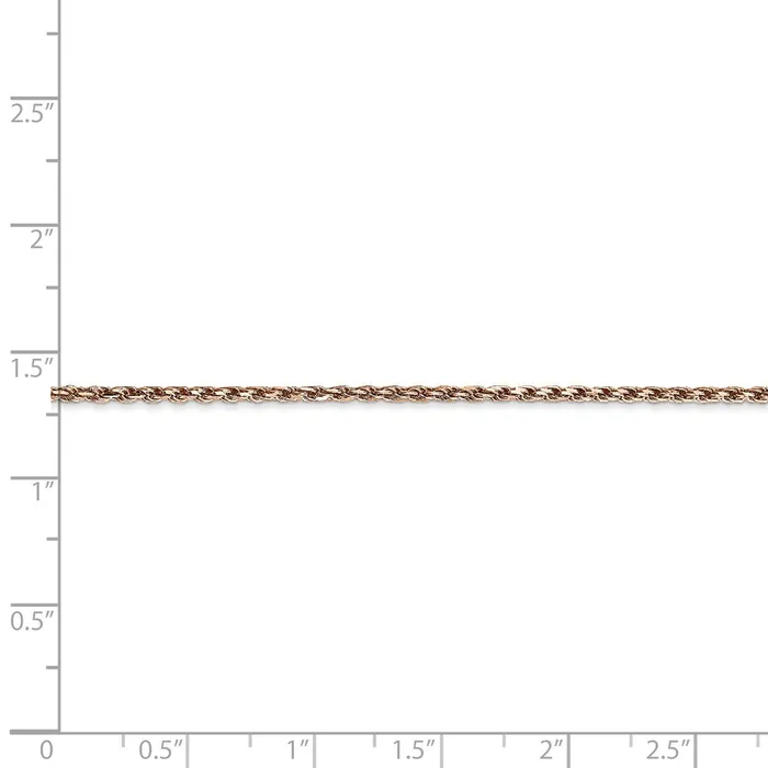 WB Choice Jewelry Necklaces 14k Rose Gold 18mm DC Machinemade Rope ChainWBCR01430 WB Choice Jewelry Necklaces 14k Rose Gold 18mm DC Machinemade Rope ChainWBCR01430