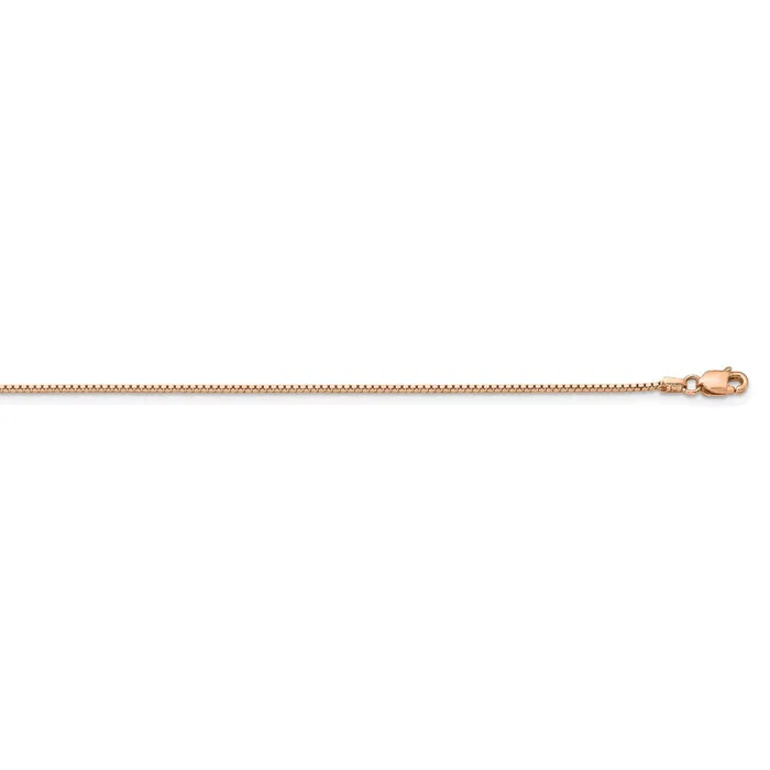 WB Choice Jewelry Necklaces 14k Rose Gold 95mm Box ChainWBCRSC4430