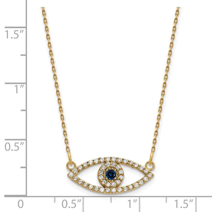 WB Choice Jewelry Necklaces 14k Small Necklace Diamond and Sapphire Evil EyeWBCXP5044SA WB Choice Jewelry Necklaces 14k Small Necklace Diamond and Sapphire Evil EyeWBCXP5044SA