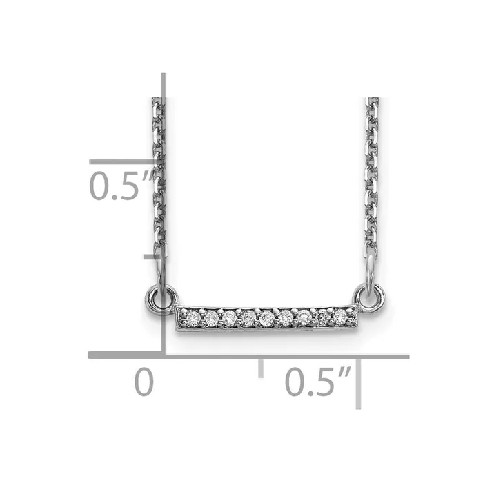 WB Choice Jewelry Necklaces 14k White Gold Diamond Tiny Bar NecklaceWBCXP5030WVS WB Choice Jewelry Necklaces 14k White Gold Diamond Tiny Bar NecklaceWBCXP5030WVS