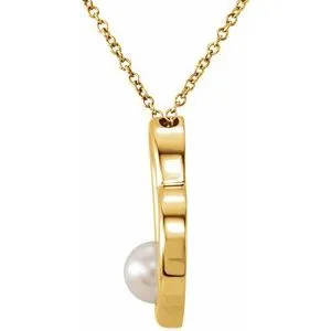 WB Choice Jewelry Necklaces 14K Yellow Freshwater Cultured Pearl Heart 18 Necklace86315601PSTWBC WB Choice Jewelry Necklaces 14K Yellow Freshwater Cultured Pearl Heart 18 Necklace86315601PSTWBC