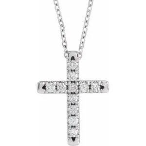 WB Choice Jewelry Necklaces Platinum 13 CTW Diamond FrenchSet Cross 1618 NecklaceR42382708PSTWBC WB Choice Jewelry Necklaces Platinum 13 CTW Diamond FrenchSet Cross 1618 NecklaceR42382708PSTWBC