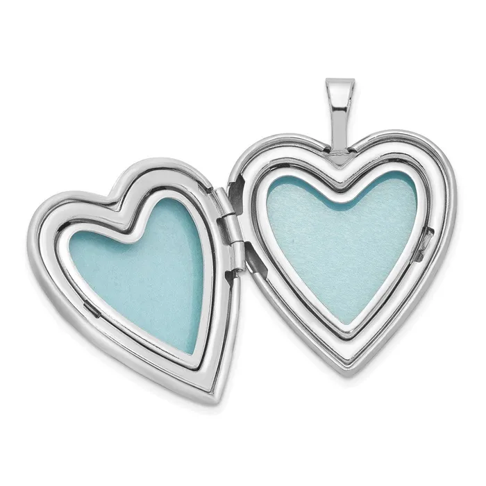 WB Choice Jewelry Necklaces Sterling Silver RHplated 20mm Enamel Butterflies Heart Locket NecklaceWBCQLS23018 WB Choice Jewelry Necklaces Sterling Silver RHplated 20mm Enamel Butterflies Heart Locket NecklaceWBCQLS23018