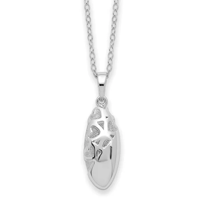 WB Choice Jewelry Necklaces Sterling Silver Scrolled Hearts Ash Holder 18in NecklaceWBCQSX782 WB Choice Jewelry Necklaces Sterling Silver Scrolled Hearts Ash Holder 18in NecklaceWBCQSX782