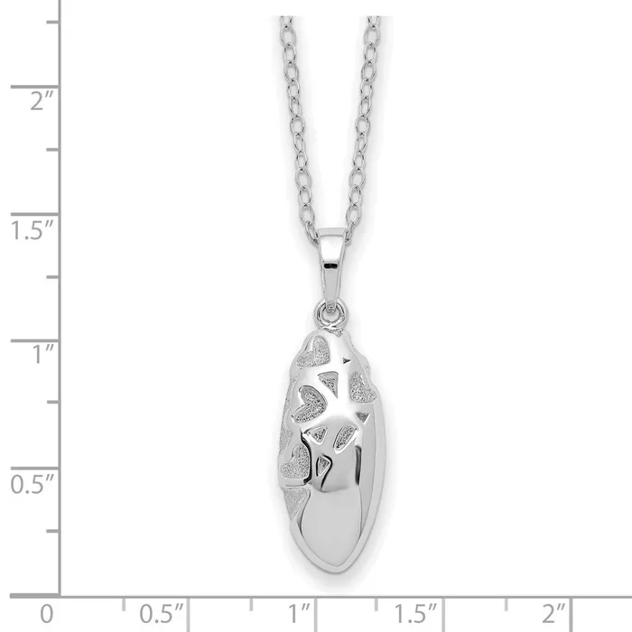 WB Choice Jewelry Necklaces Sterling Silver Scrolled Hearts Ash Holder 18in NecklaceWBCQSX782 WB Choice Jewelry Necklaces Sterling Silver Scrolled Hearts Ash Holder 18in NecklaceWBCQSX782
