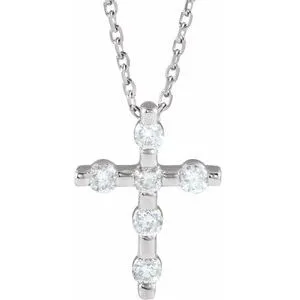 WB Choice Jewelry Platinum 15 CTW Diamond Cross 1618 Necklace R42360618PSTWBC Necklaces WB Choice Jewelry Platinum 15 CTW Diamond Cross 1618 Necklace R42360618PSTWBC Necklaces