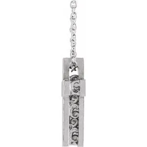 WB Choice Jewelry Platinum 135x9 mm Scroll Cross 1618 NecklaceR42387203PSTWBC Necklaces WB Choice Jewelry Platinum 135x9 mm Scroll Cross 1618 NecklaceR42387203PSTWBC Necklaces