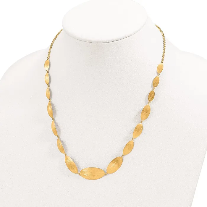 WB Choice Jewelry Sterling Silver Goldplated Brushed w 2in ext NecklaceWBCQG599318 Necklaces WB Choice Jewelry Sterling Silver Goldplated Brushed w 2in ext NecklaceWBCQG599318 Necklaces