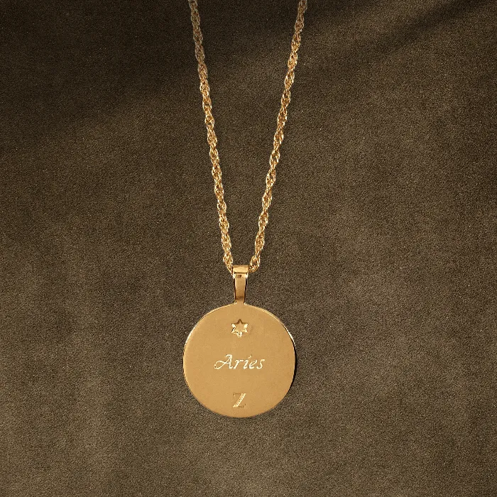 Zodiac Necklace aries I Z A J E W E L R Y Necklaces
