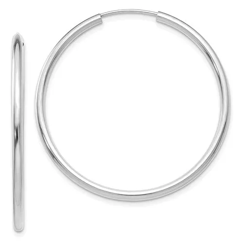 14k White Gold Hoop Earrings Quality Gold Earrings