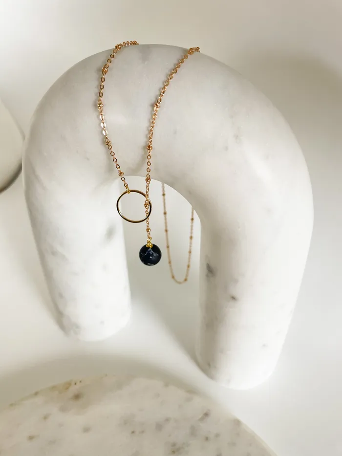 Black Marble Necklace The Minne Design Co Necklaces