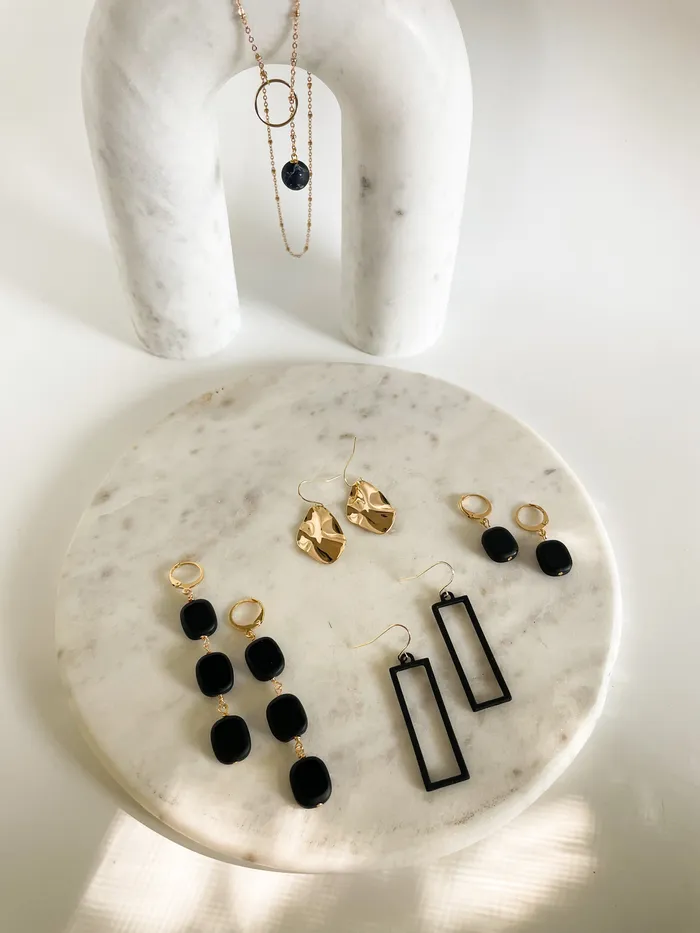 Black Marble Necklace The Minne Design Co Necklaces Black Marble Necklace The Minne Design Co Necklaces