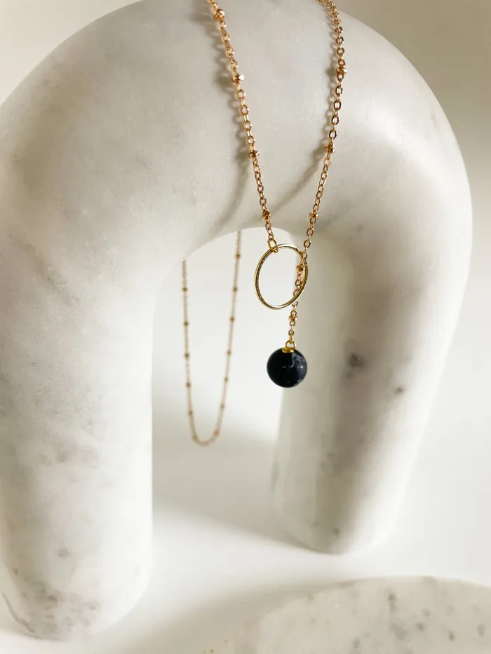 Black Marble Necklace The Minne Design Co Necklaces Black Marble Necklace The Minne Design Co Necklaces