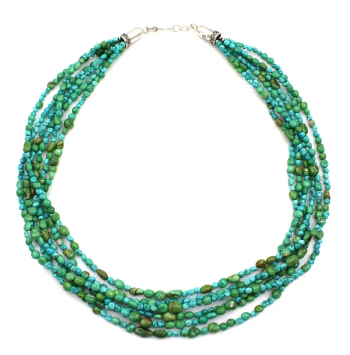 Don Lucas 6 Strand Turquoise Necklace Necklaces