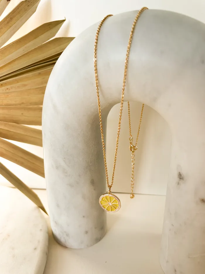 Lemon Necklace The Minne Design Co Necklaces