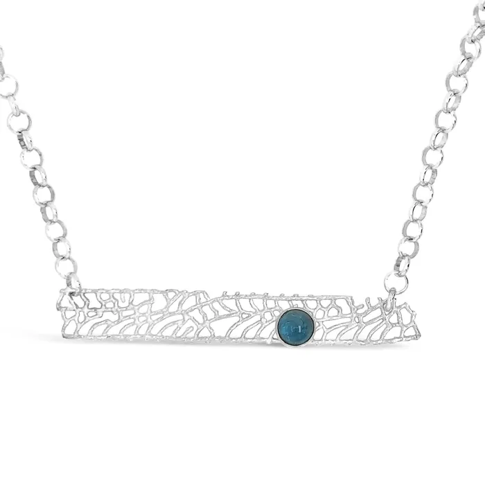 London Blue Topaz Fan Coral Necklace Shannon Russell Jewelry Necklaces
