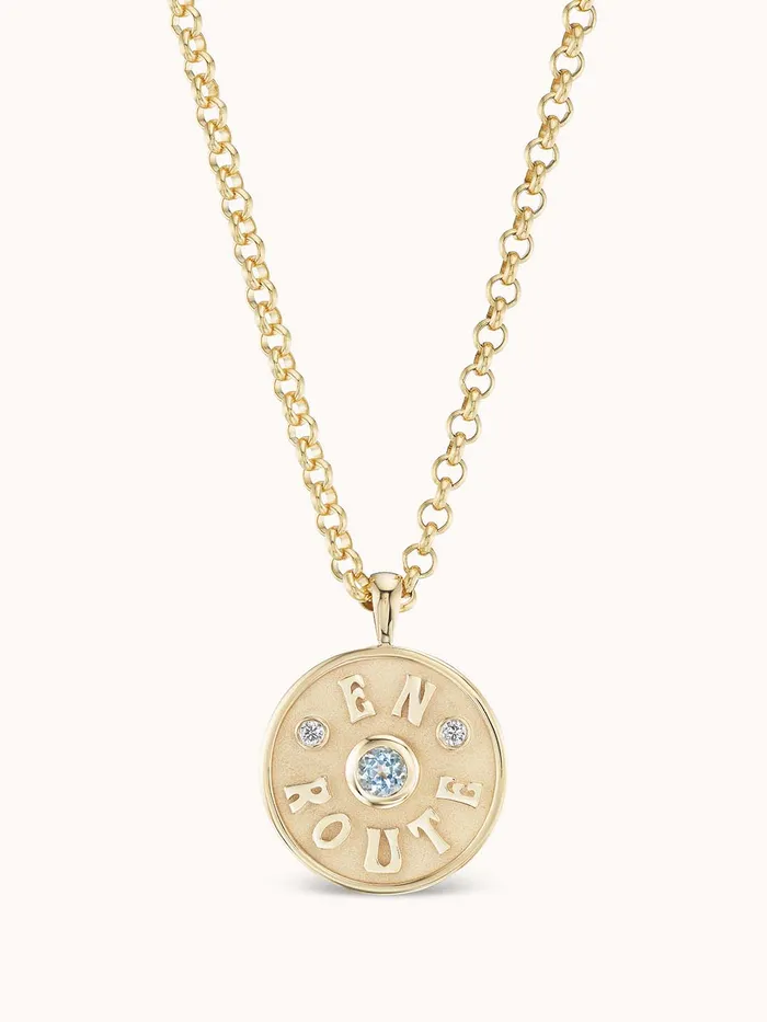 Marlo Laz Necklaces Medium En Route Necklace Aquamarine