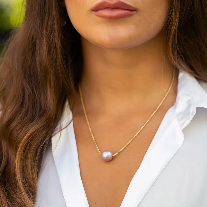 misha hawaii Necklaces Allison Floating Pink Pearl Necklace misha hawaii Necklaces Allison Floating Pink Pearl Necklace