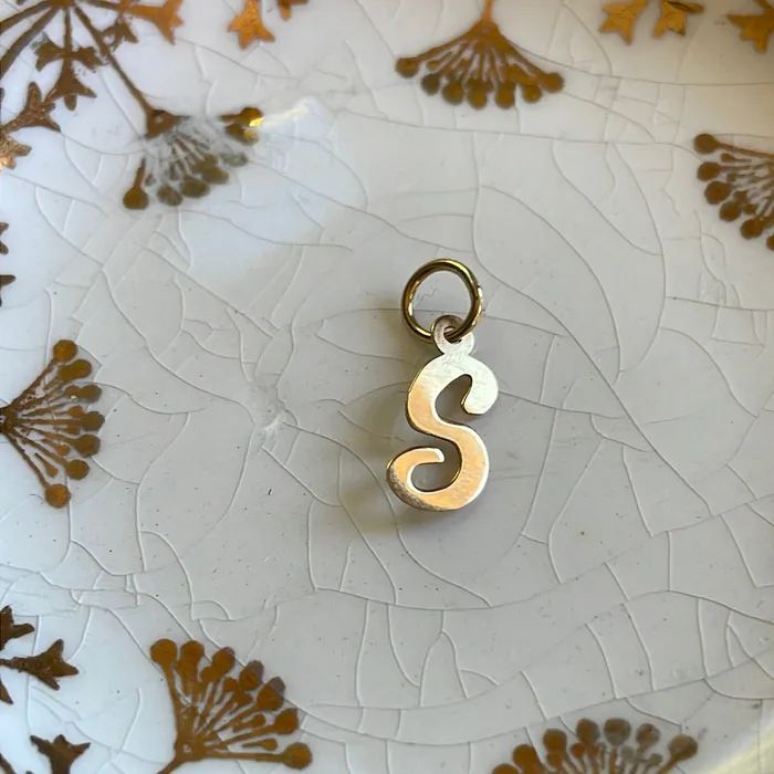 Necklaces Love Vintage Paris S Initial Pendant 14k Gold Vintage