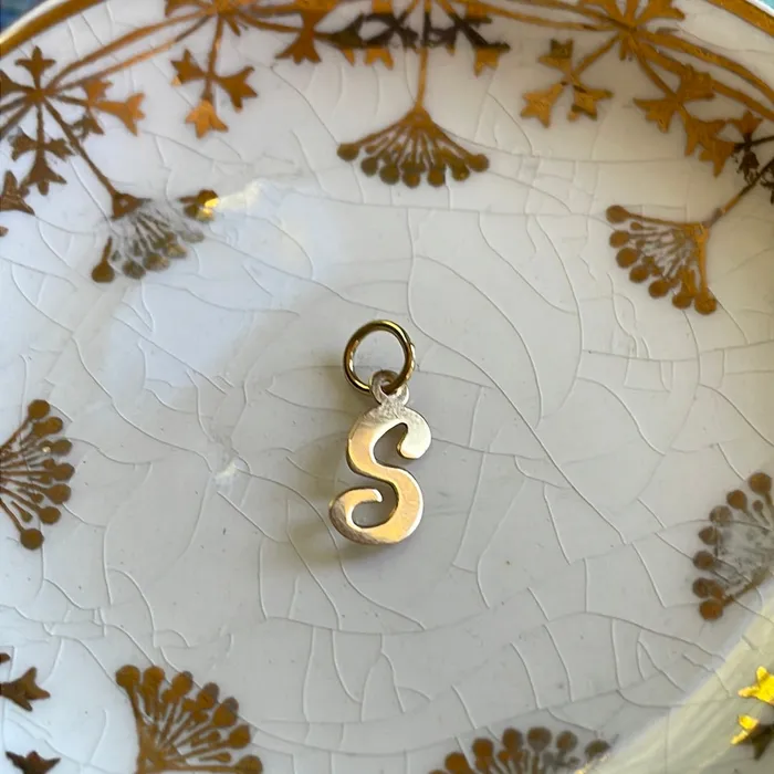 Necklaces Love Vintage Paris S Initial Pendant 14k Gold Vintage