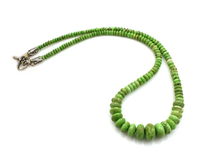 Necklaces Pam Springall Graduated Gaspeite Necklace