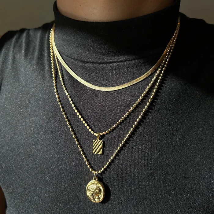 Richie Rectangle Textured Necklace Truly Blessed Jewels Necklaces