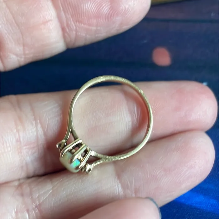 Vintage Paris Jewelry Rings Opal Diamond Ring 10k Gold Vintage Vintage Paris Jewelry Rings Opal Diamond Ring 10k Gold Vintage