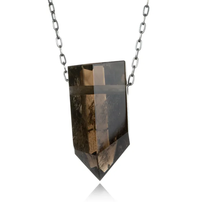 35mm Smoky Quartz Crystal Necklace Joseph Brooks Necklaces