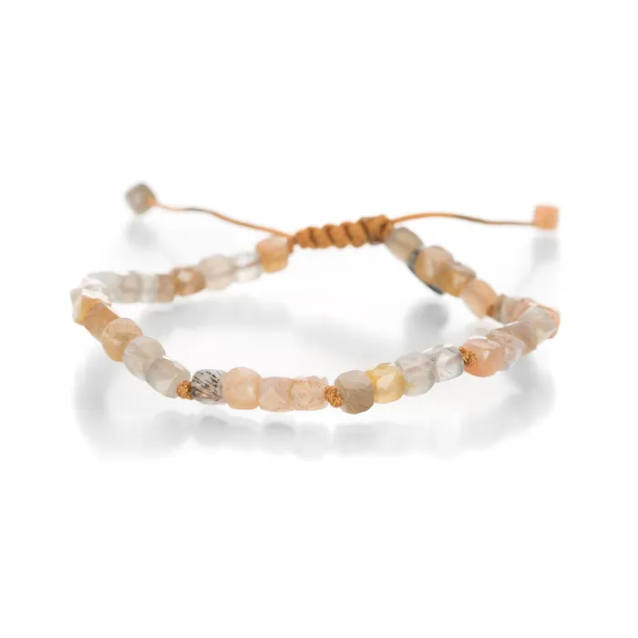 Bracelets Joseph Brooks 3mm Moonstone Sunstone Beaded Bracelet