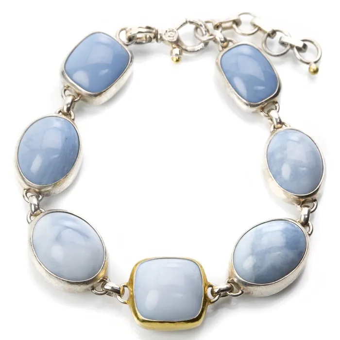 Bracelets Mixed Metal Blue Opal Bracelet Gurhan