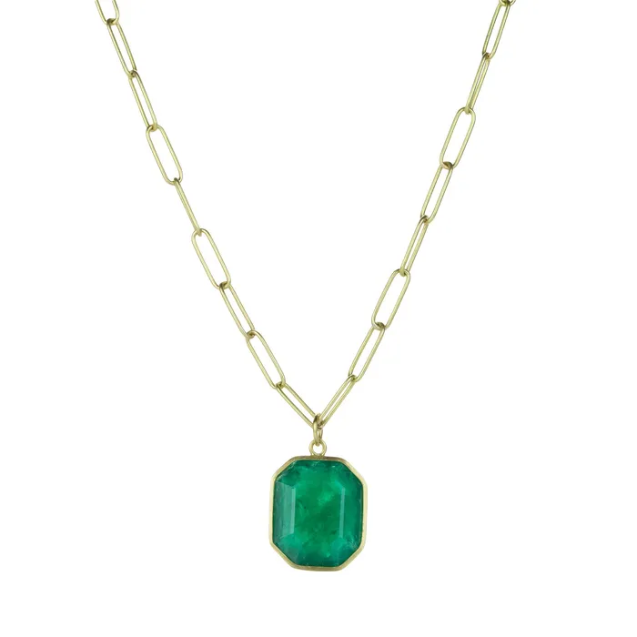 Fancy Emerald Cut Emerald Pendant Pendant Only Maria Beaulieu Necklaces Fancy Emerald Cut Emerald Pendant Pendant Only Maria Beaulieu Necklaces