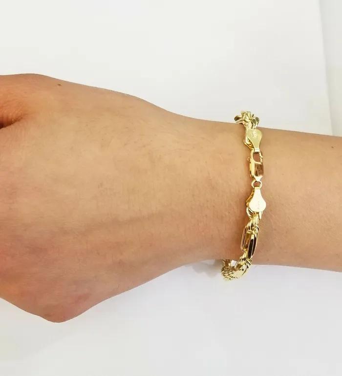 Globalwatches10 Bracelets 10k Yellow Gold Milano Rope Chain bracelet 7 5mm real gold hand chain Globalwatches10 Bracelets 10k Yellow Gold Milano Rope Chain bracelet 7 5mm real gold hand chain