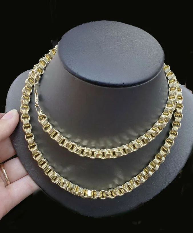 Globalwatches10 Necklaces Real 10k Gold Byzantine Chain Necklace 8mm 26 Inch Box Globalwatches10 Necklaces Real 10k Gold Byzantine Chain Necklace 8mm 26 Inch Box