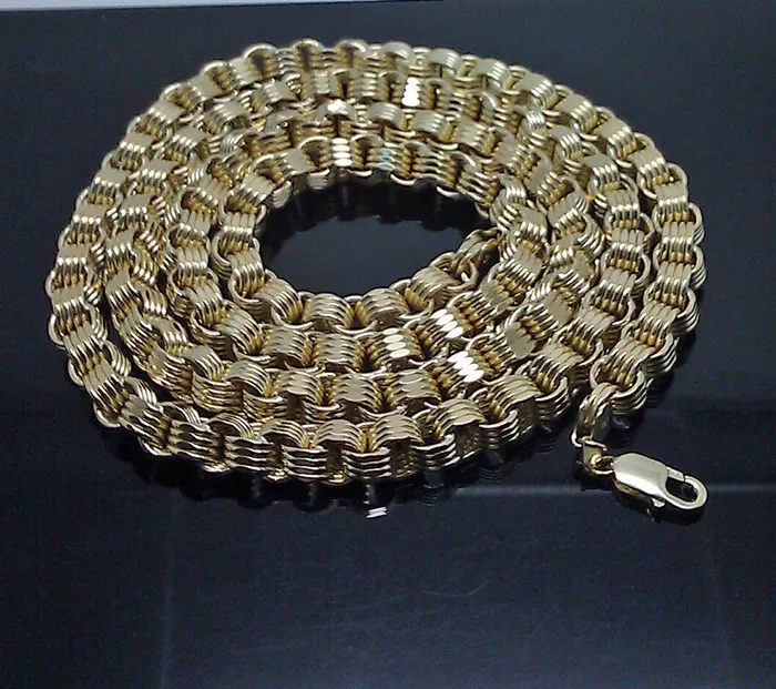 Globalwatches10 Necklaces Real 10k Gold Byzantine Chain Necklace 8mm 26 Inch Box