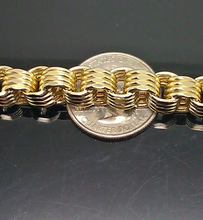 Globalwatches10 Necklaces Real 10k Gold Byzantine Chain Necklace 8mm 26 Inch Box