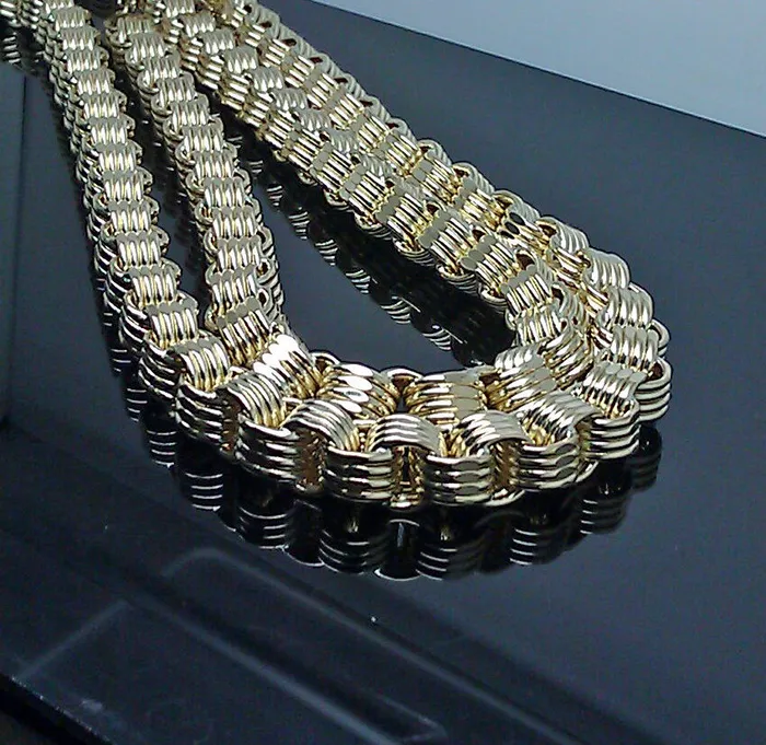 Globalwatches10 Necklaces Real 10k Gold Byzantine Chain Necklace 8mm 26 Inch Box