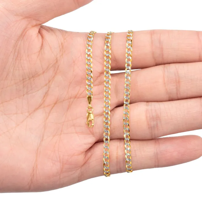 Gold and Diamond Bracelets Real 10k Yellow Gold Anklet or Bracelet Ladies 10 cuban curb link Women 25mm