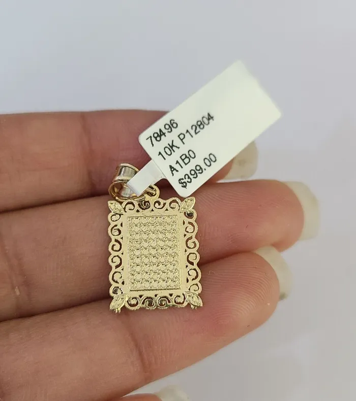 Gold and Diamond Necklaces 10k Gold Initial F Charm Rope Chain 1626 25mm SET Necklace Alphabet Pendant