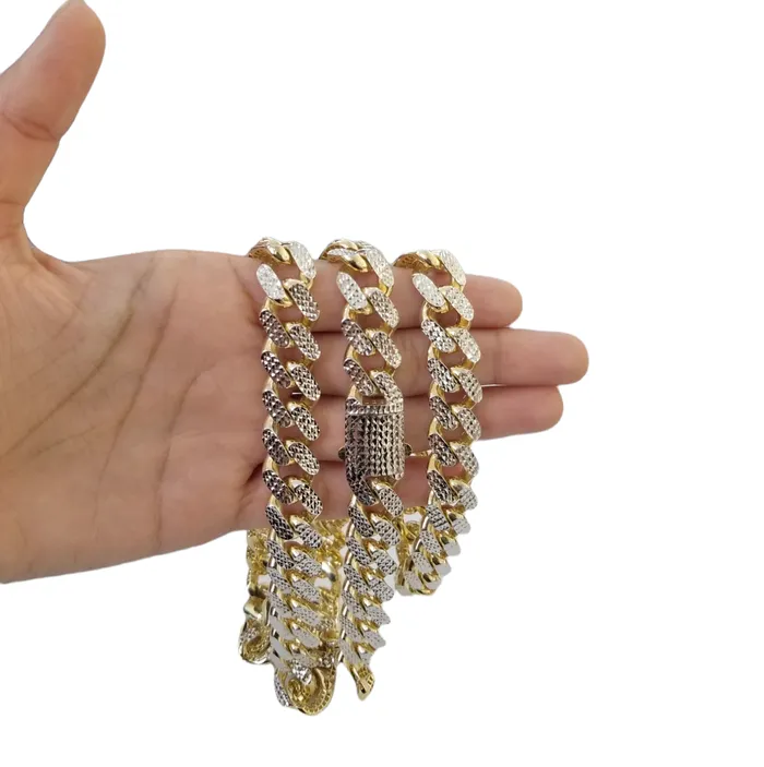 Gold and Diamond Real 10k Gold 12mm Royal Monaco Chain 25 Inch 9Inch Bracelet Set Diamond Cut Bracelets Gold and Diamond Real 10k Gold 12mm Royal Monaco Chain 25 Inch 9Inch Bracelet Set Diamond Cut Bracelets