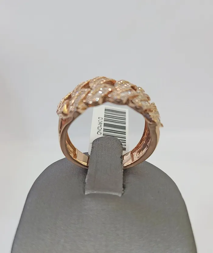 Gold and Diamond Rings REAL 10k Rose Gold Diamond Mens Ring Engagement Wedding Genuine
