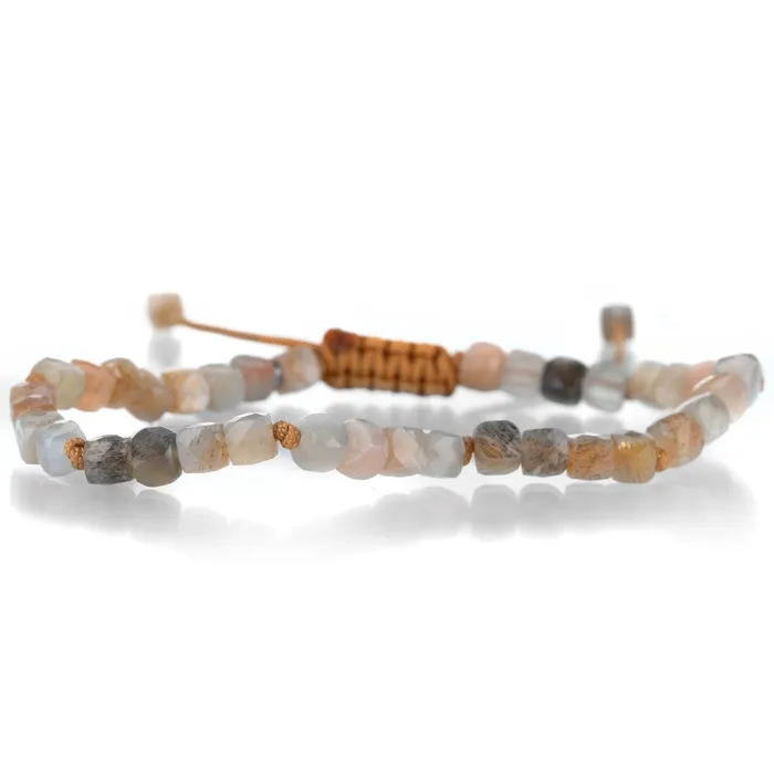 Joseph Brooks Moonstone Sunstone Bead Bracelet Bracelets