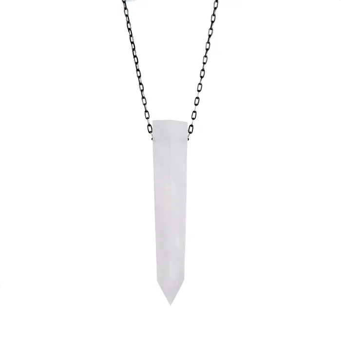 Joseph Brooks Necklaces 68mm Rose Quartz Crystal Pendant Necklace Joseph Brooks Necklaces 68mm Rose Quartz Crystal Pendant Necklace