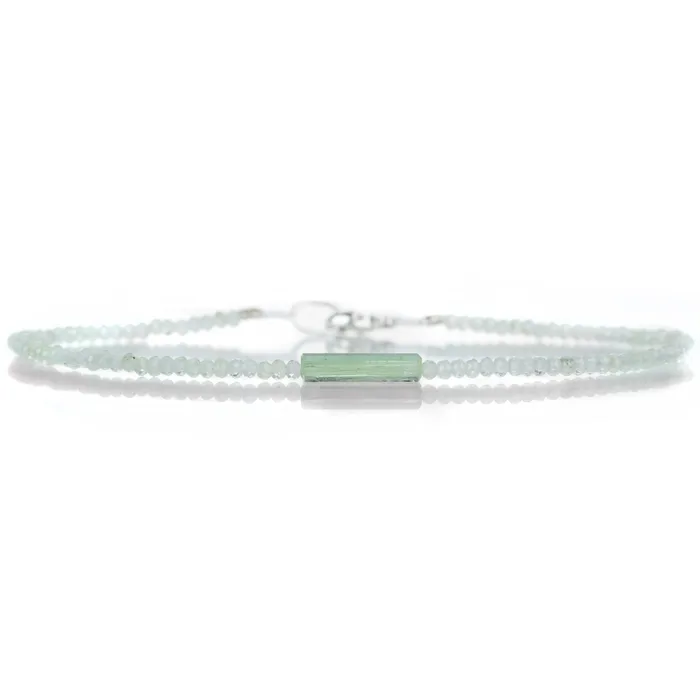 Margaret Solow Prehnite and Tourmaline Bracelet Bracelets
